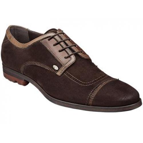 Bacco Bucci "Valle" Dark Brown Genuine Suede Italian Calfskin Shoes